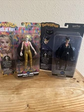 DC BendyFigs HARLEY QUINN Birds of Prey & CATWOMAN Collectible Figures w/ Stand