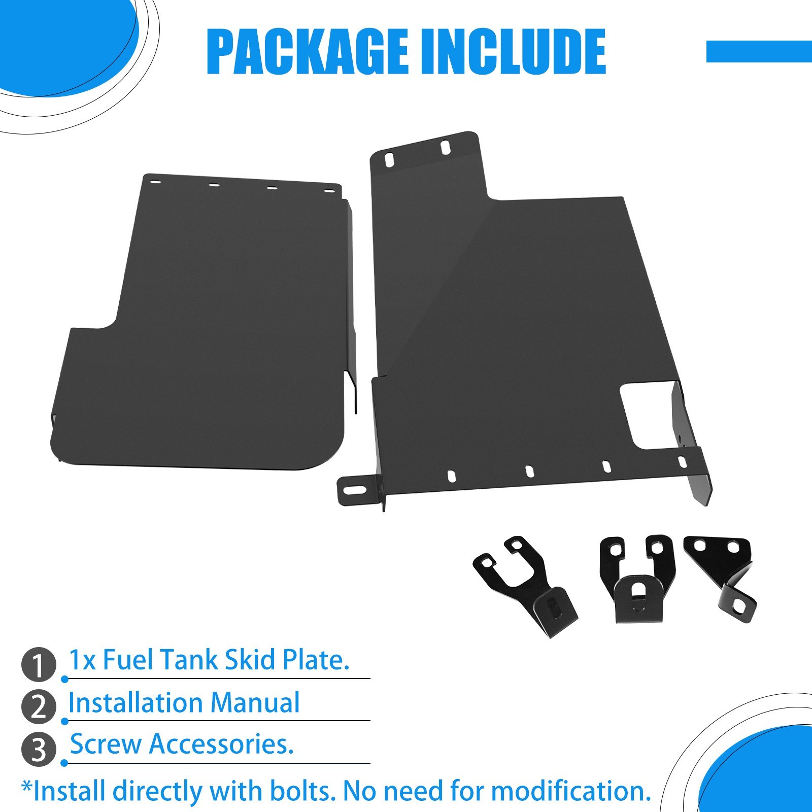 Gas Tank Fuel Tank Skid Plate For 2007-2018 Jeep Wrangler JK 4WD 2Door New Style