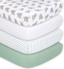 4-Pack Fitted Crib Sheet Set - Super Soft  Breathable Baby Girl or Boy Crib