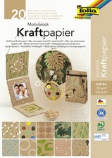folia Motivblock "Kraftpapier II" DIN A4 20 Blatt