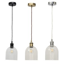 Kitchen Dining Lighting Glass Cloche Ceiling Light Pendant Fittings