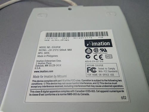 imation D353 Floppy Disk Drive FUE & Driver CD Used - 第 5/24 張圖片