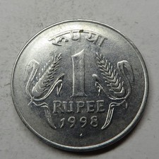 India-Republic Rupee 1998(B) Stainless Steel KM#92.2 UNC