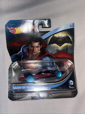 MATTEL HOT WHEELS CAR MAN OF STEEL BATMAN SUPERMAN DC COMICS NEW