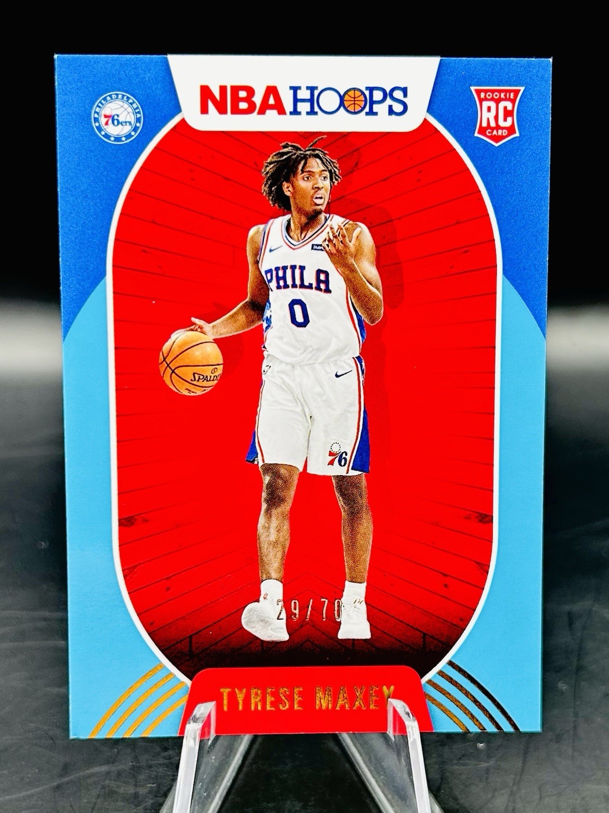 2020-21 Panini NBA Hoops - Tyrese Maxey #207 Teal /70 (RC)