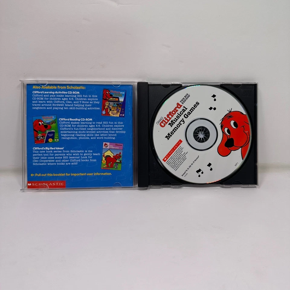 Clifford Musical Memory Games PC CD ROM Scholastic Ages 4-8 Educational Software - Image 2 of 4