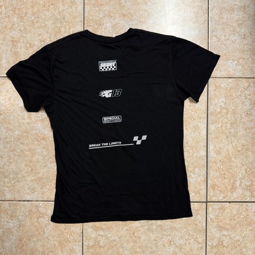 GSTR Drift Champs Black Graphic Print T-Shirt Racing Flames Medium - Picture 2 of 5