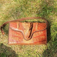 Vintage Genuine 1940s - 60s Alligator Bag Clutch Purse