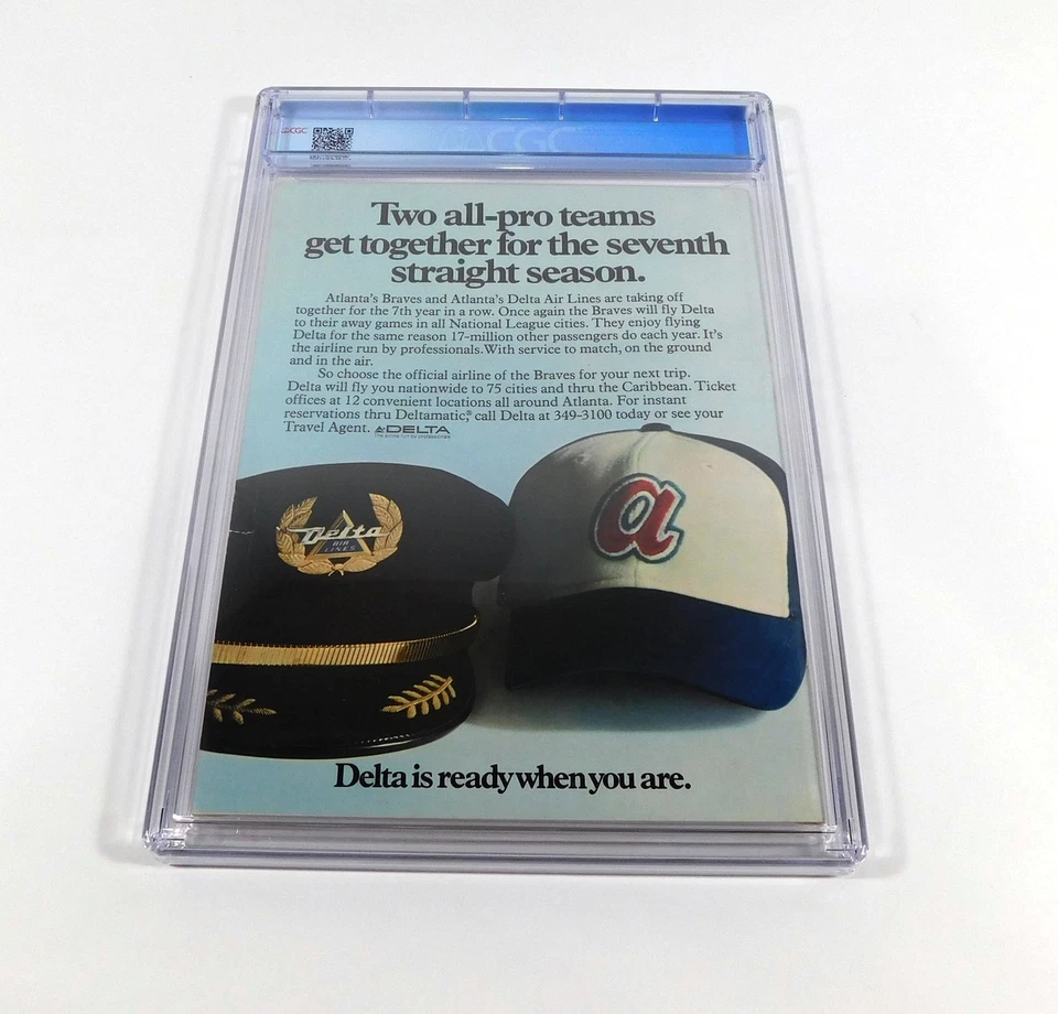 1972 MLB Baseball All-Star Game Official Program Atlanta 7-25-72 CGC 7 - Image 2 of 2