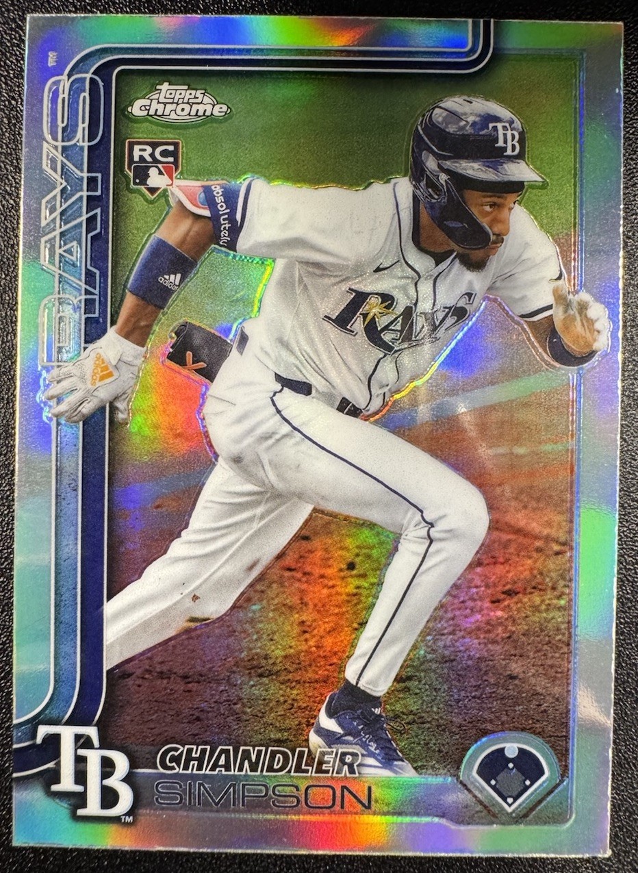 2025 Topps Chrome Update Chandler Simpson True Refractor RC #USC179 Rays Rookie
