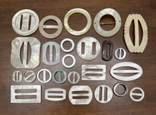 Vintage Lot of 25 MOP Buckles/Slides - 11/16 ...