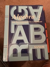 Saxon Algebra 1/2 Marh Homeschool Book