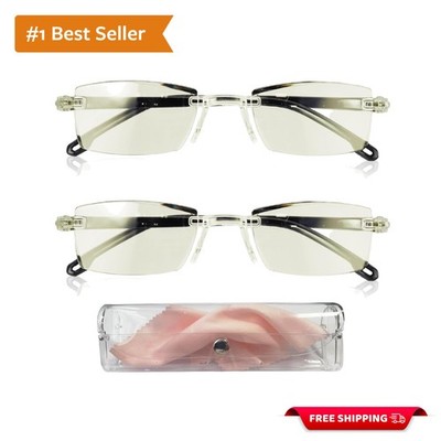 2-Piece Intelligent Dual Focus Glasses for Comfortable Presbyopia Relief - An...