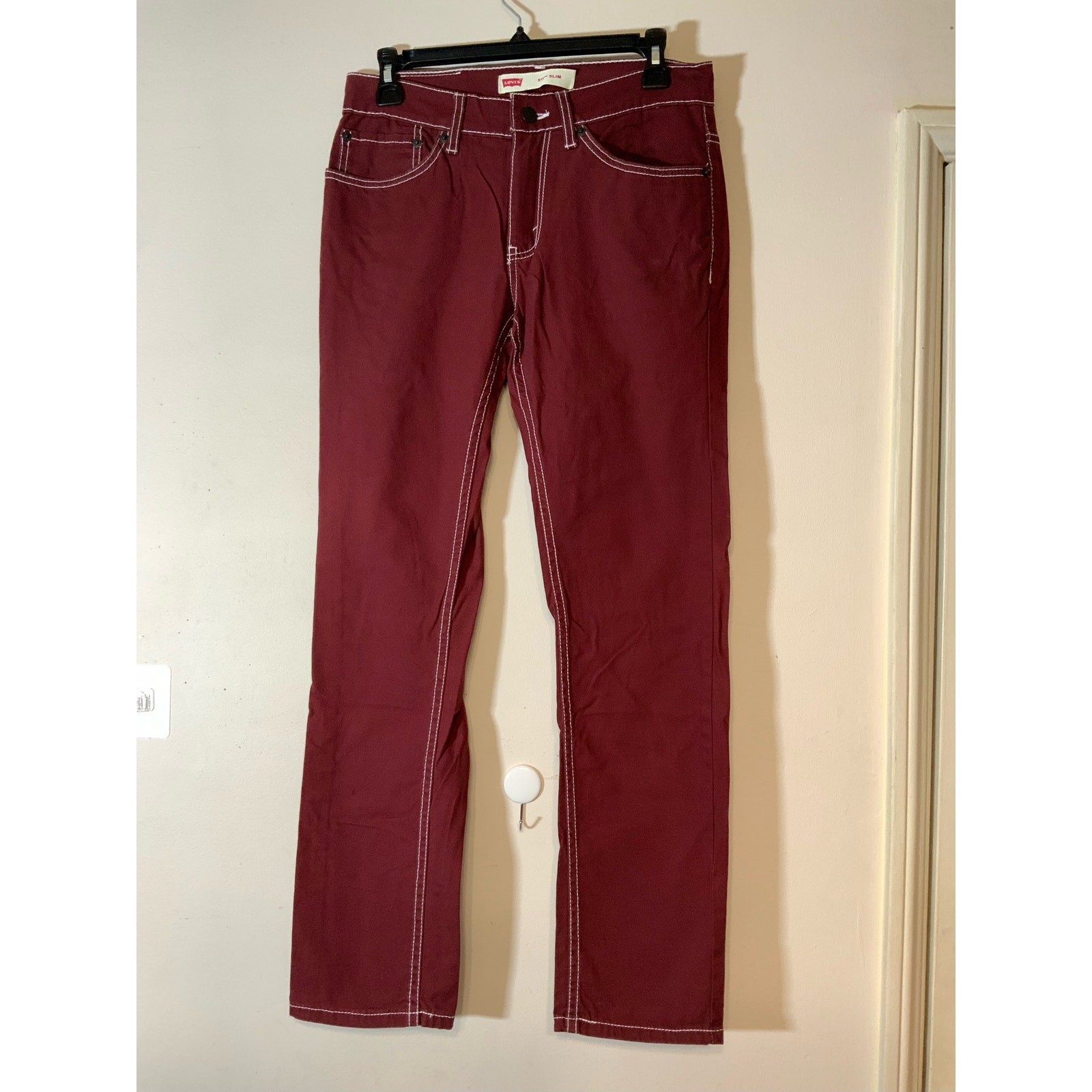 Levi’s 511 Jeans Men’s Size 16 28x28 Slim Stretch Burgundy