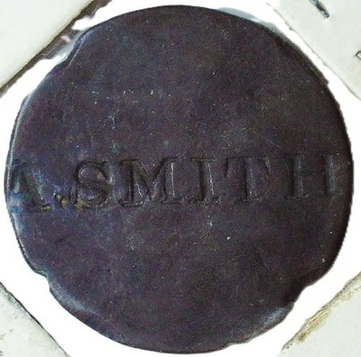 UNIQUE 1802 U.S. ID TAG - A. SMITH - EC 9142