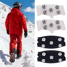 5-Tooth Non-Slip Ice Shoe Spikes With Steel Nails For Hiking And Skiing Footwear