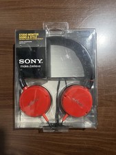 MDR-ZX100 Red SONY ZX Series Stereo Headphones MDRZX100 Tested  Working