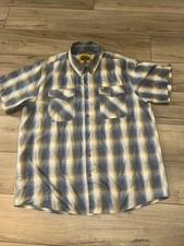 Dixxon Flannel Co Rutherford Shirt Blue Plaid D Lux Bamboo Biker Grunge Men 2XL