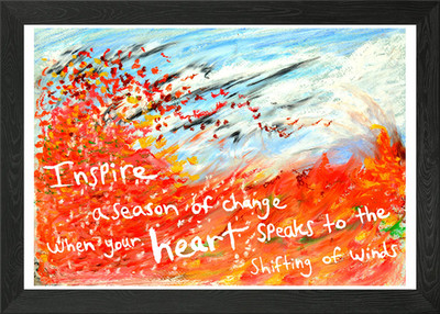 Inspire a Season of Change Gerahmtes Wandbild Poster Leinwanddruck Bild