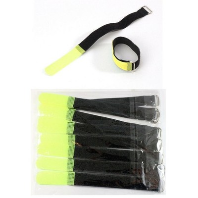 10 Kabelbinder Klettband 16 cm gelb Klett Kabelbinder Klettbinder Adam Hall 10St