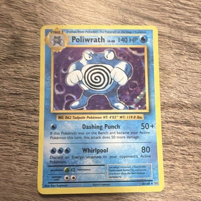 The Pokémon Company Poliwrath Evolutions Holo Rare 25/108 Stage 2 140HP