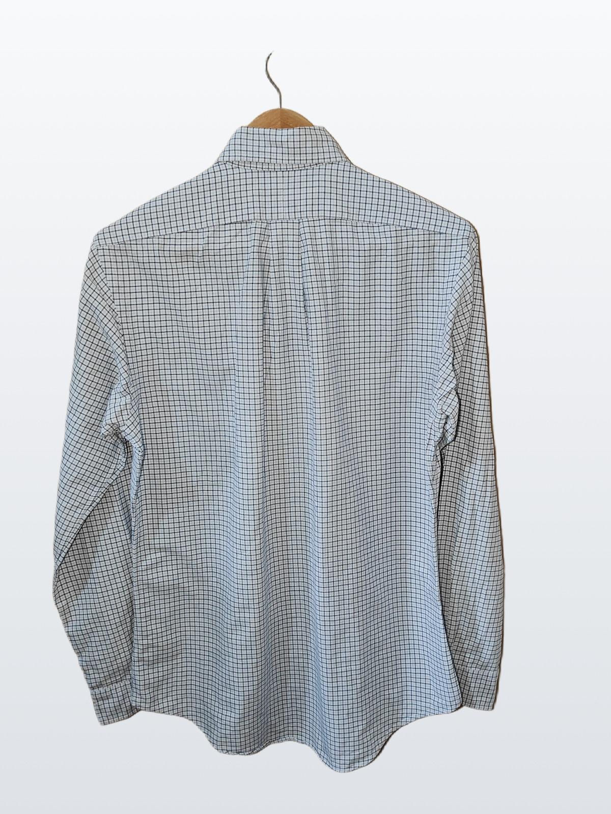 Ralph Lauren Men’s Custom Fit Shirt Blue White Check Long Sleeve Size S image 4