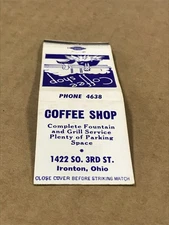 Vintage Coffee Shop - Ironton, Ohio - Matchcover, Matchbook