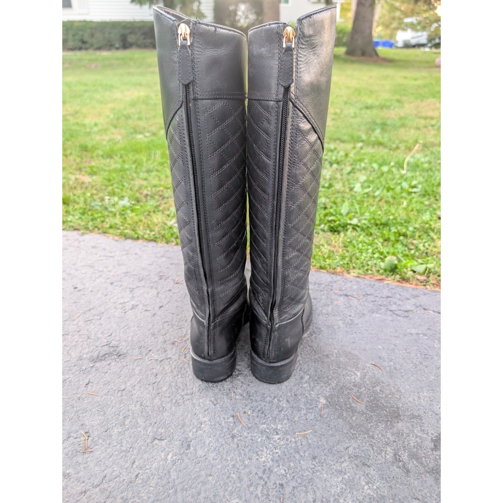 Tory Burch Claremont Quilted Leather Riding Boots Womens Size 8 Equestrian thumbnail 2
