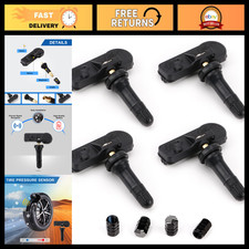 Tpms Tire Pressure Sensor 315mhz Compatible With Infiniti Nissan 4 Metal Caps