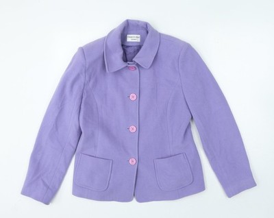 Charles Gray London lila Damenjacke Größe 12 geknöpft