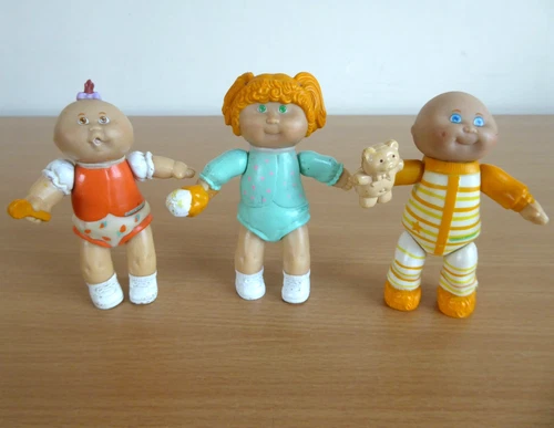Vintage Cabbage Patch Kids PVC Poseable Figures Dolls Bundle x3 1984