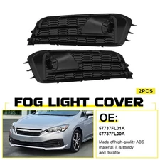 2pcs LH+RH Front Bumper Fog Light Lamp Cover Bezel Fit Subaru Impreza 2020-2023