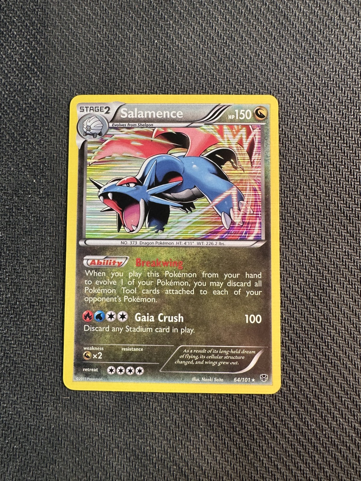 Salamence 64/101 Pokémon Plasma Blast Holo