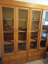 Vetrina Vintage a 4 Ante con 4 Cassetti Italia Design Anni 80 Originale