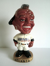 VINTAGE 1967 ATLANTA BRAVES GOLD BASE BASEBALL BOBBLE HEAD NODDER