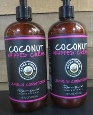 RENPURE Coconut Whipped Creme Leave-In Conditioner, Basic, Fragrance,  2 PACK