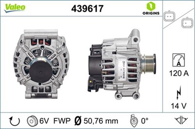 Lichtmaschine Generator Lima VALEO ORIGINS - NEW O.E. TECHNOLOGIE 439617 120A