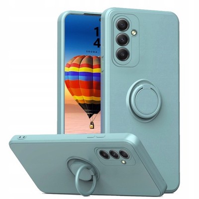 FÜR SAMSUNG GALAXY A36 - Handy Hülle mit Ring Holder Case Tasche GRIP Türkis