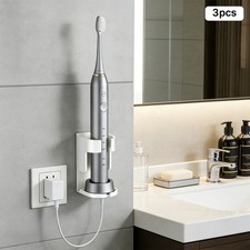 3Pcs Adhesive Electric Toothbrush Organizer for Most Electric Toothbrushes