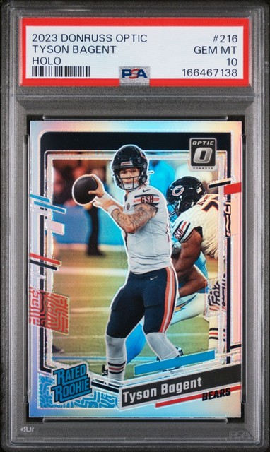 Tyson Bagent 2023 Panini Donruss Optic Rated Rookie Holo
