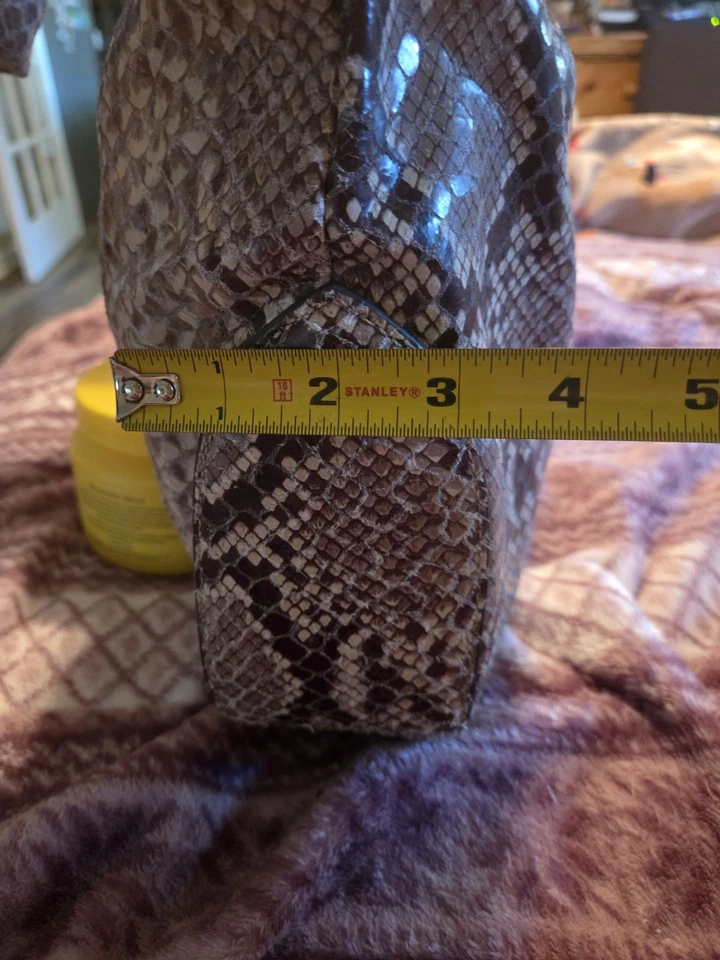 Bolso de hombro hobo holgado estampado serpiente pitón Verona de cuero GILI HERMOSO 🍂 Foto 4 de 4