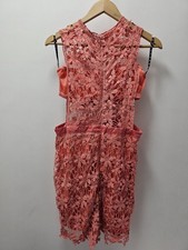 Missguided Dress Womens UK 16 Rochie De Lace Daisy Coral 100% Polyester C21