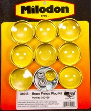 Milodon Freeze Plug - Complete Engine - Brass - Natural - Pontiac V8 - Kit 34046