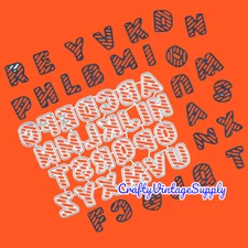 Stripes letters alphabet mini striped metal cutting dies cut machine cutter die