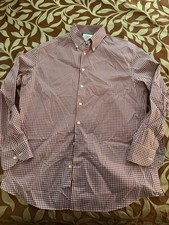 charles tyrwhitt dress shirt Men s Red Checkered 17 /35 Slim Fit Non iron