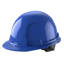 BOLT Blue Type 1 Class C Front Brim Vented Hard Hat with 4 Point Ratcheting Susp