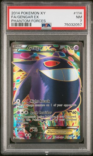 2014 Pokemon Xy Phantom Forces Phantom Forces Fa/Gengar Ex 7 PSA #114