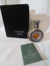 Vintage Camusso Sterling Silver Perfume Bottle Peruvian with case and card