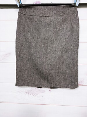 Cabi Womens Straight Pencil Skirt Size 6 Gray Lined Back Zip Slit