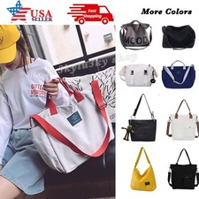 Women's Large Canvas Capacity Shoulder Messenger Bag Casual Purse Bag Handbag